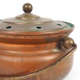 Prachtig verweerde oude koperen of messing waterverdamper met patina