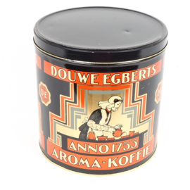 Douwe Egberts koffiebewaarblik met Art deco motief