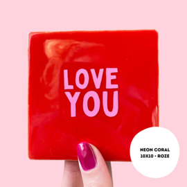 Tegel neon coral 10x10