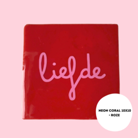 Tegel neon coral 10x10