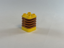 Wiebel blok geel bruin wiebelnek voor giraf of wipwap Duplo