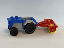 Tractor met rood / gele wals Duplo