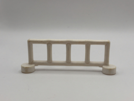 Hek 5 spijlen wit Duplo