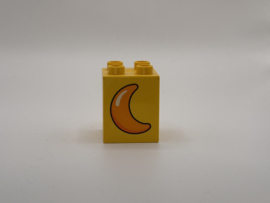 Maan op blok hoog geel Duplo