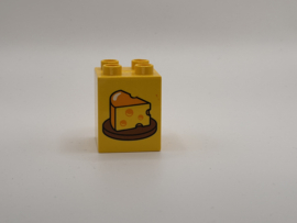 Kaas op blok hoog geel Duplo