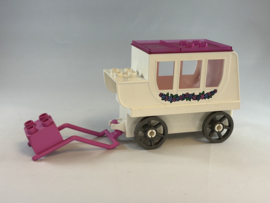 Koets wit en roze Duplo