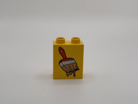 2 nops blok hoog geel kwast Duplo