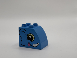Olifanten kop blok donker azuurblauw Duplo
