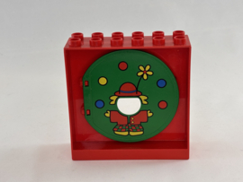 Houder ballenbaan met deur clown Duplo