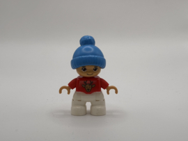 Jongen met blauwe muts Duplo