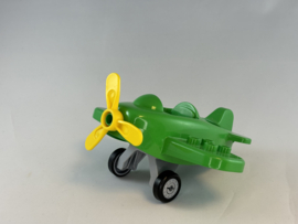 Vliegtuig groen met los onderstel Duplo