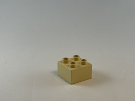 4 nops blok zand kleurig Duplo