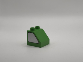 Raam op schuin blok groen Duplo