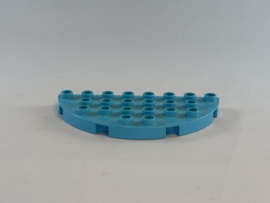 Plaat half rond azuurblauw Duplo
