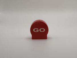 Blok rond 2 nops rood brake / go  Duplo