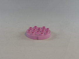 Plaat rond roze met opening in het midden Duplo