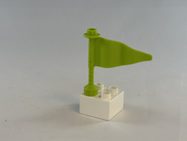 Vlag limoengroen Duplo