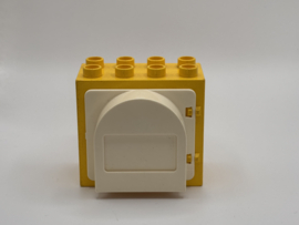 Kozijn geel met brievenbus wit 2x4 Duplo