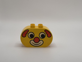 Ovaal blok hoofd geel Duplo