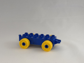 Kar/aanhanger blauw geel Duplo