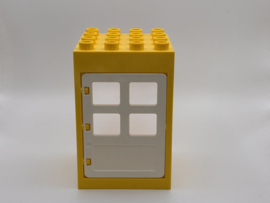Kozijn geel met deur wit 4x4 Duplo
