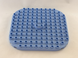 Bouwplaat met verhoging  in het midden lichtblauw Duplo