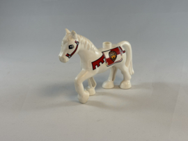 Paard wit met zadel Duplo
