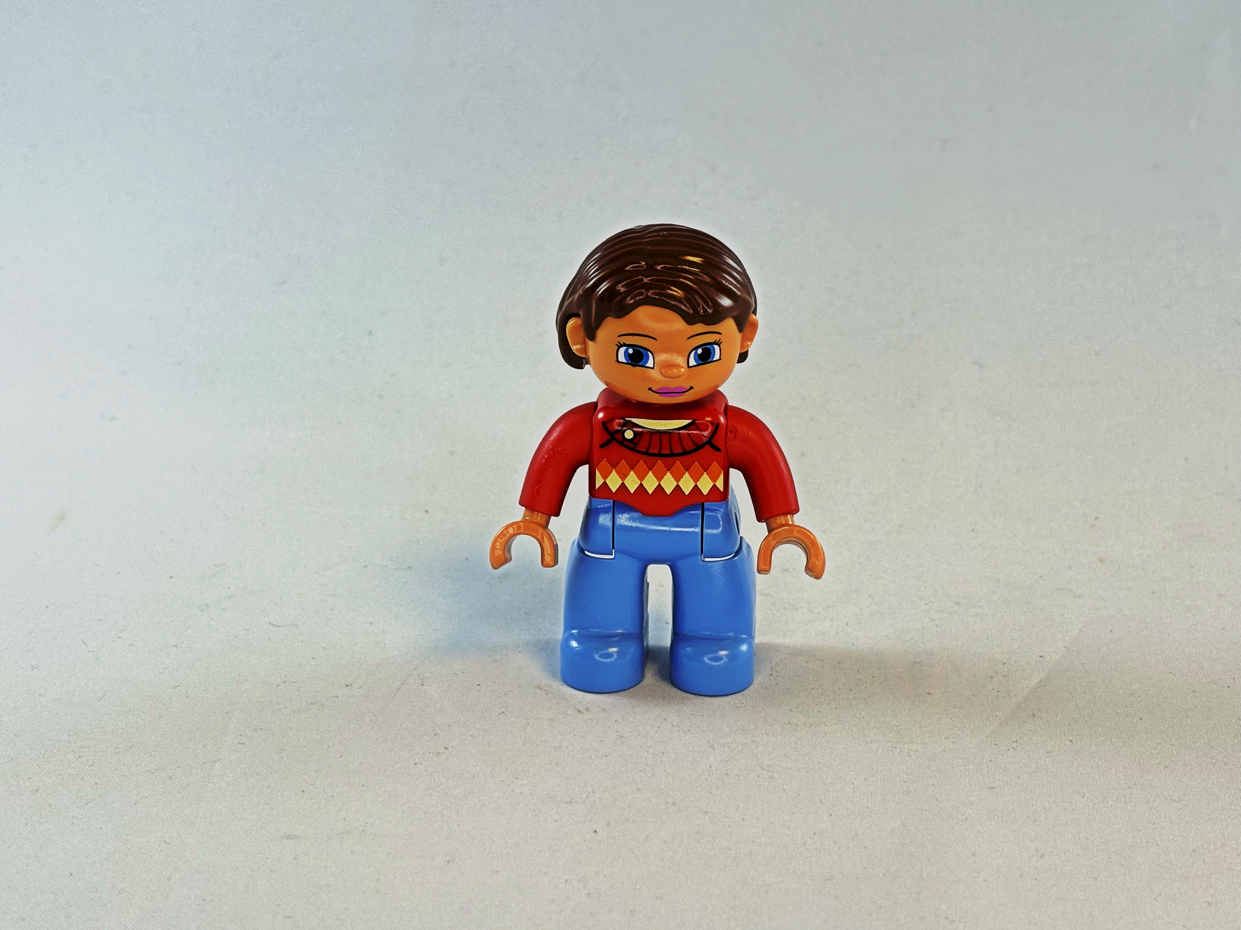 Vrouw rood blauw Duplo