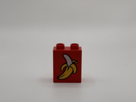 2 nops blok hoog rood banaan Duplo