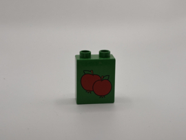 2 nops blok hoog groen appels Duplo