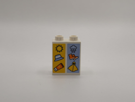 2 nops blok hoog wit zon regen Duplo