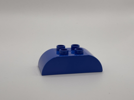Blok 2x4 met gebogen zijkanten blauw Duplo