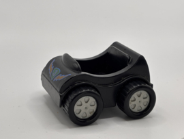 Raceauto zwart nr. 3 met grijze velg Duplo