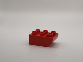 Blok 2x3 met omgekeerde helling  rood Duplo