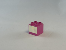 Ladekast roze met witte lade Duplo