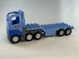Vrachtwagen met aanhanger / trailer blauw Duplo