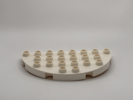 Plaat half rond wit Duplo