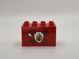 Brandweer blok hoog rood Duplo