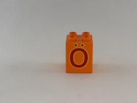 Blok 4 nops hoog oranje Ø en Ö  Duplo