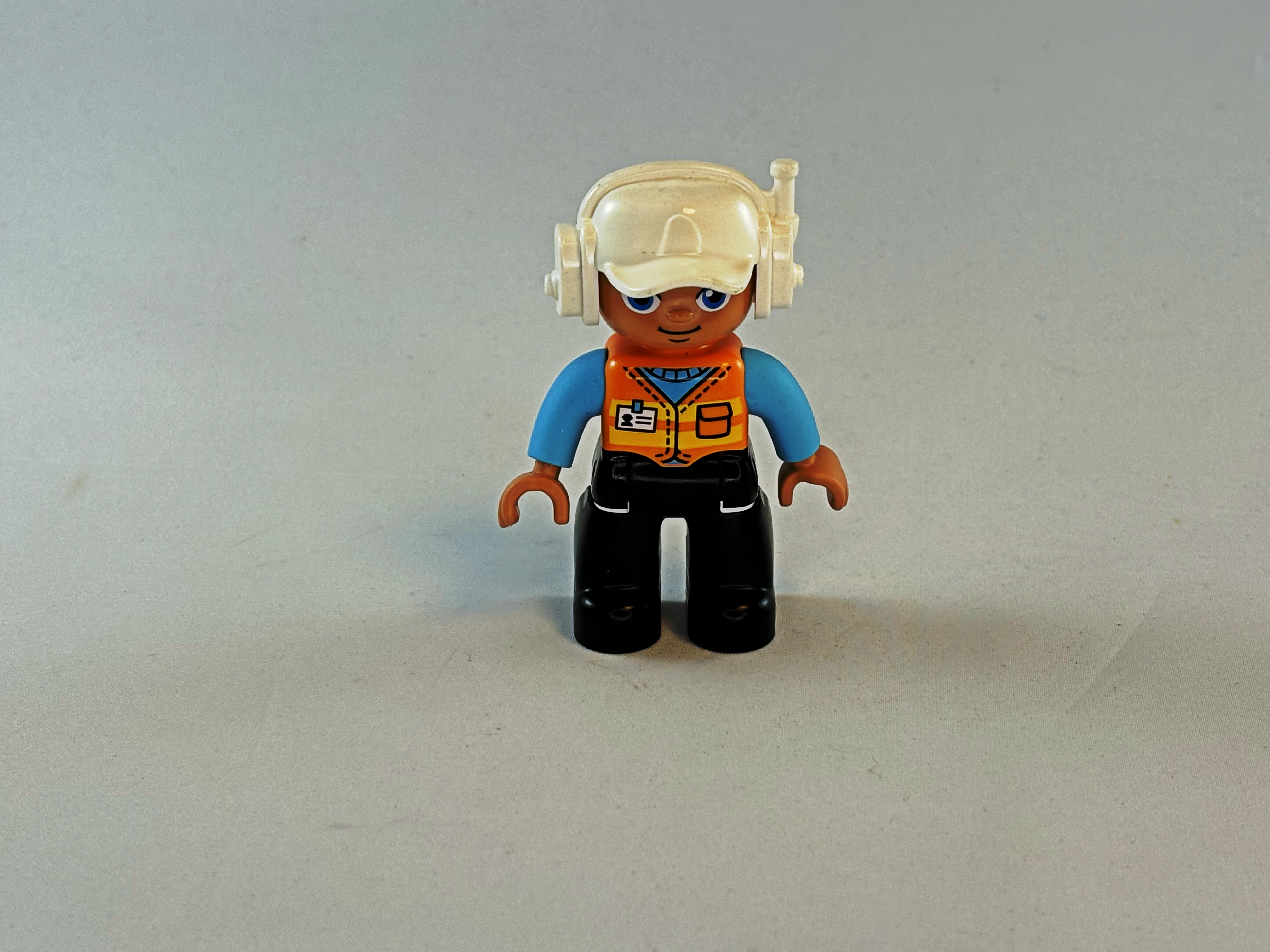 Bouwvakker oranje blauw wit Duplo