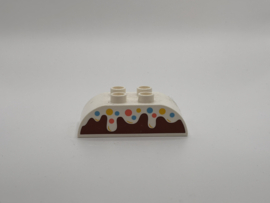 Taart blok afgerond wit Duplo