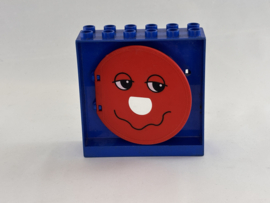 Houder ballenbaan met deur smiley Duplo