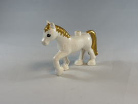 Paard wit met gouden haren Duplo
