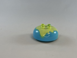 Bovenkant taart of ijs blauw groen Duplo