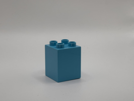 4 nops blok hoog  medium azuurblauw Duplo