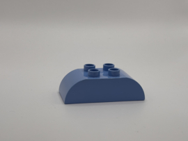 Blok 2x4 met gebogen zijkanten medium blauw Duplo