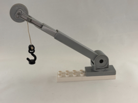 Hijskraan met katrol en haak grijs Duplo