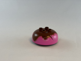 Bovenkant taart of ijs bruin roze Duplo