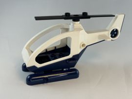 Politiehelikopter wit met donkerblauw Duplo