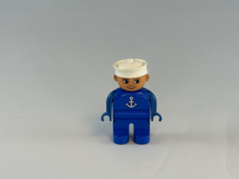 Matroos blauw pak met anker en witte pet Duplo